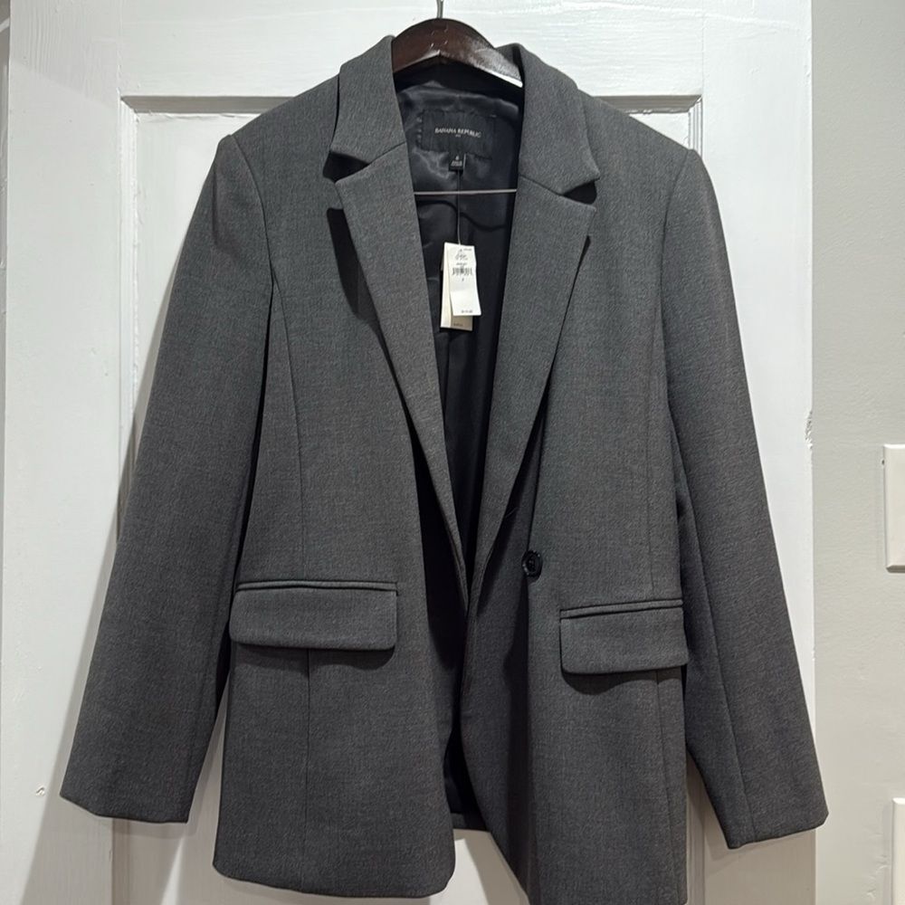 NWT Banana Republic Charcoal Gray Blazer